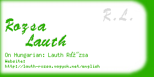 rozsa lauth business card